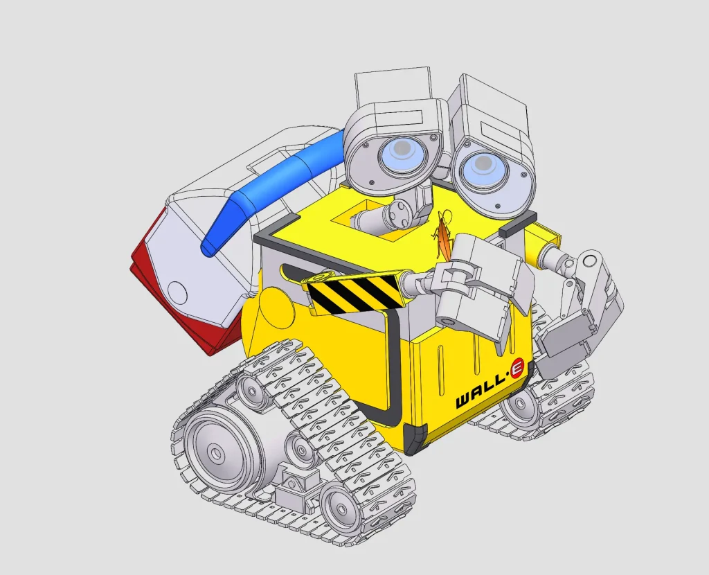 Wall-e机器人3D模型下载-果然酷酷