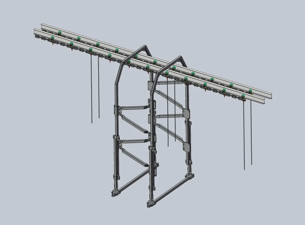 天轨式输送机固定结构-果然酷酷