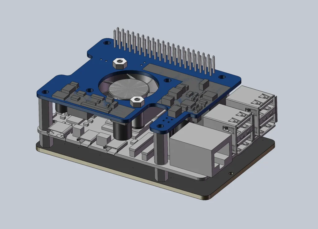 图片[2]-Raspberry Pi5 + Pimoroni NVME + Waveshare PoE模型