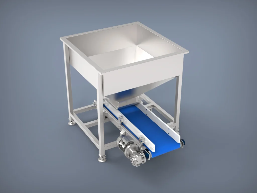 带输送机的进料斗-果然酷酷